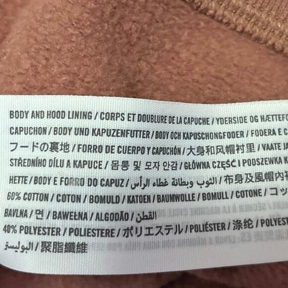 Abercrombie & Fitch Fleece Orange Colorblock Hooded Hoodie Sweatshirt Sweater XS - Picture 4 of 4